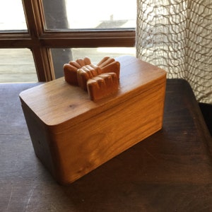 Wooden Stash Box Hand-Made, Signed