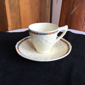 Vintage Crown Ducal Gainsborough &quot;Charm&quot; Demitasse Cup and Saucer