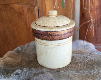 Vintage Treasure Craft / Pottery Craft Canister con tapa ~ Made in USA