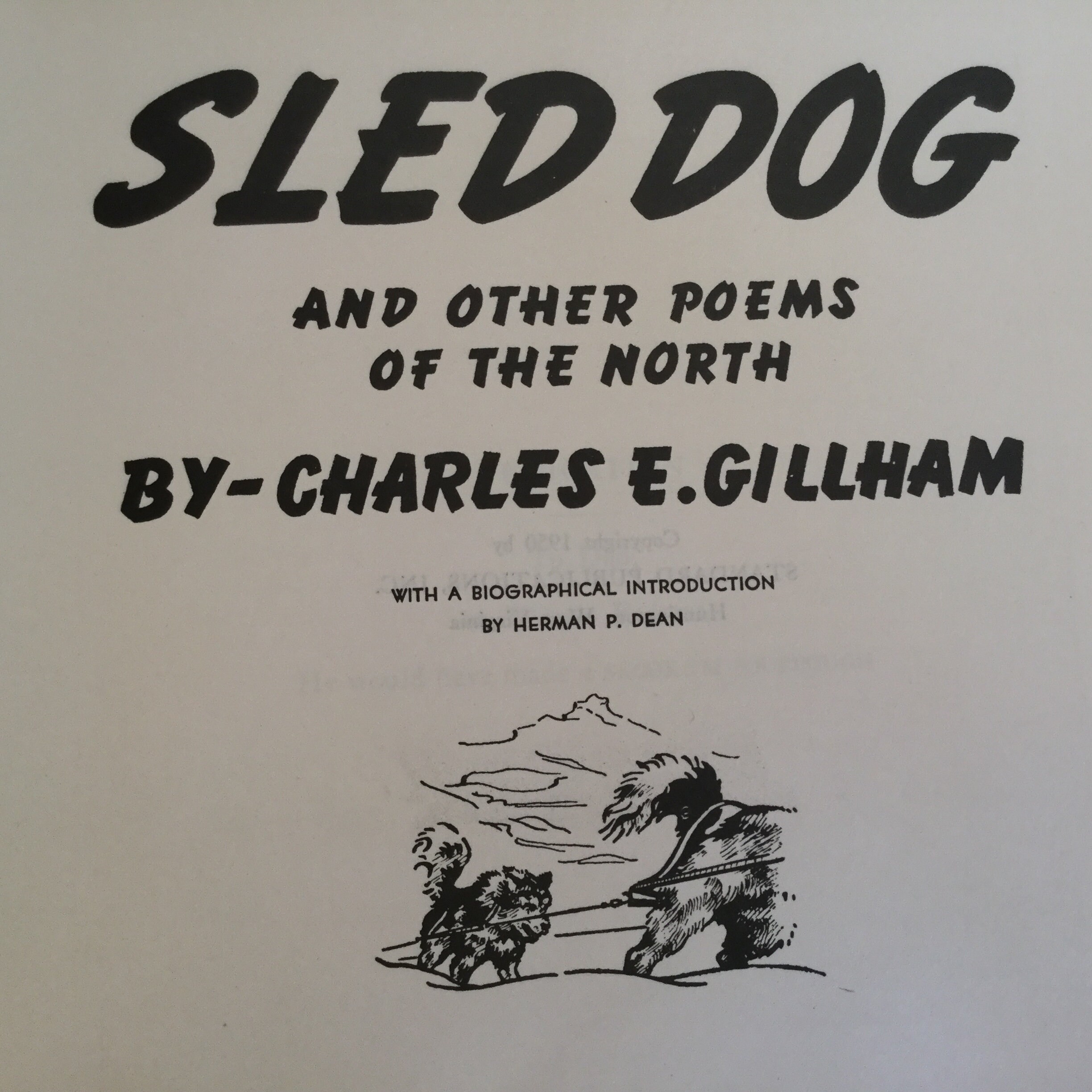 Sled Dog Book of Poems Charles E. Gillham 1950 Etsy