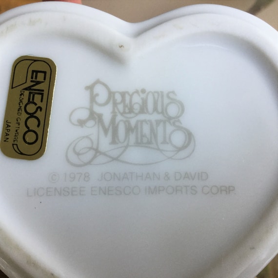 Enesco "Love is Kind" Heart-Shaped Porcelain Trin… - image 5