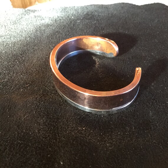 Copper / Silver Bracelet ~ SMALL ~ Signed - image 2