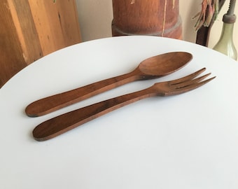 Wooden Salad Serving Set Made in France