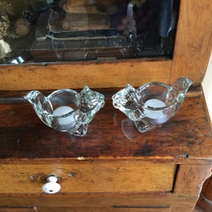 Set/2 Avon Squirrel Tea Light Votive Candle Holders