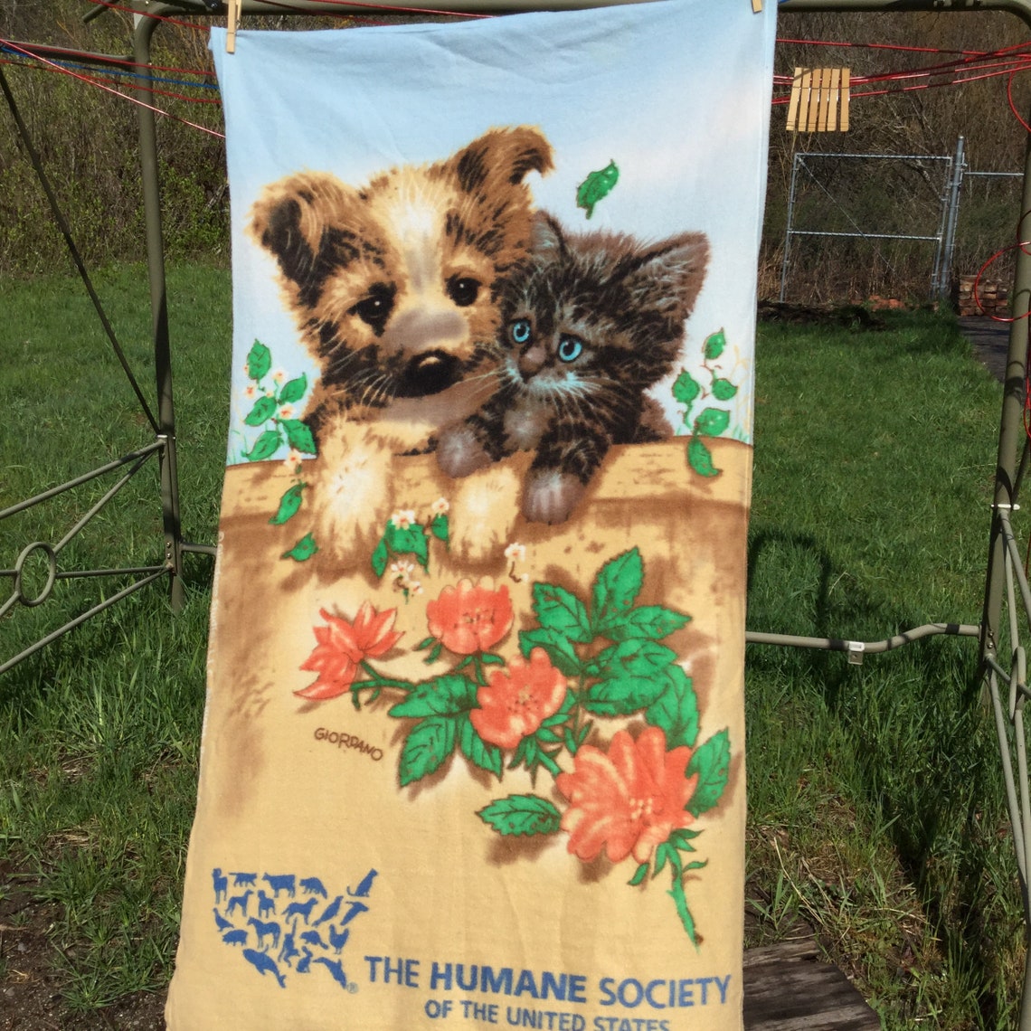 Humane Society Fleece Throw Blanket Etsy