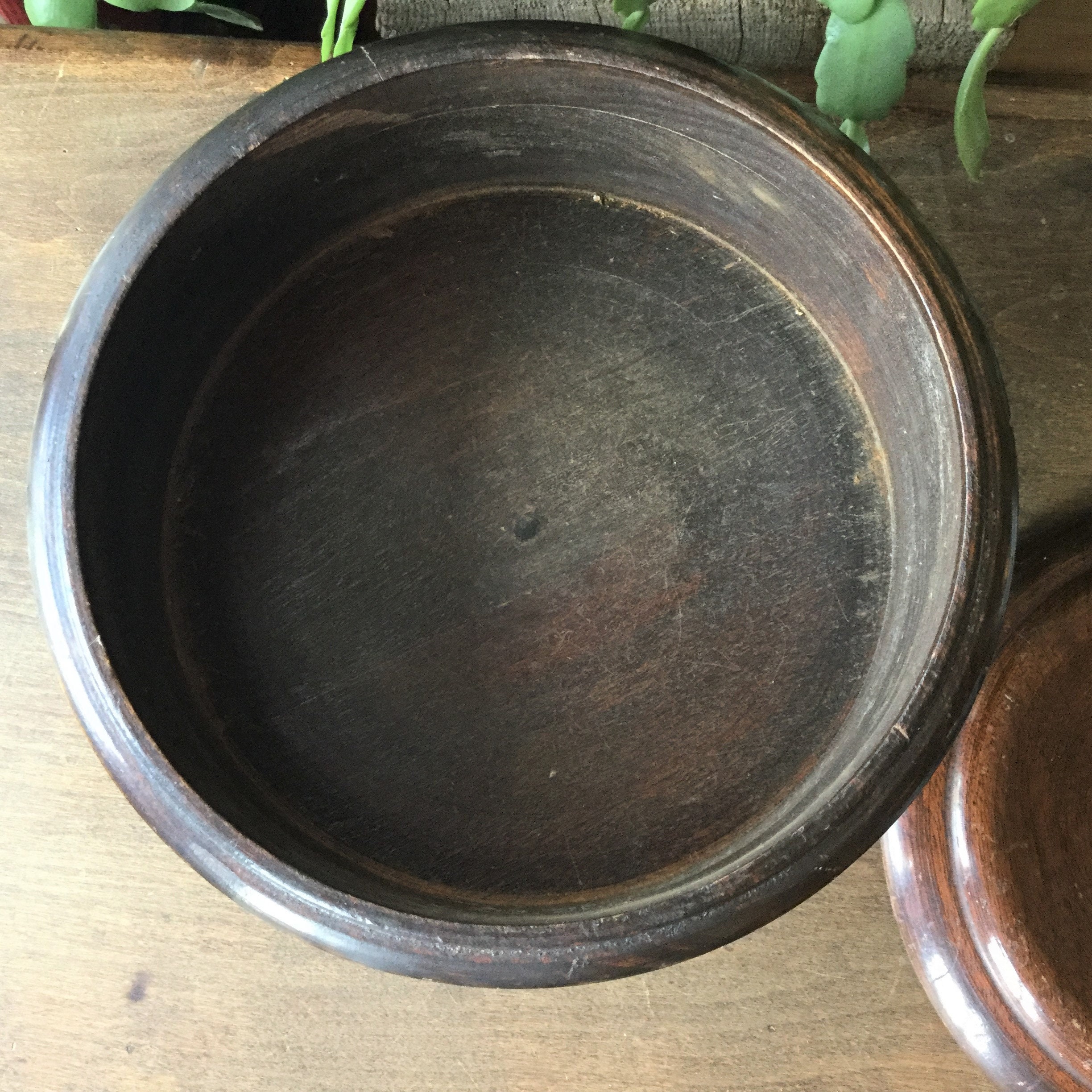 Footed Wood Bowl Segmented Wood Etsy