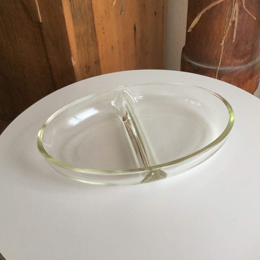 Glasbake 558 Divided Vegetable Etsy