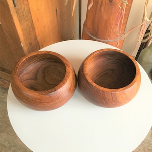 Pair of Teak Salad Bowls