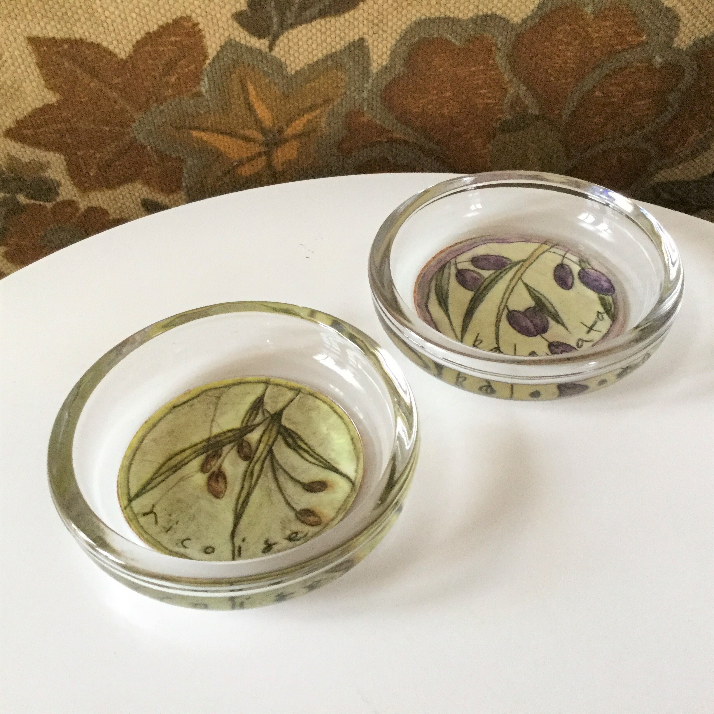 Pair of Olive Dishes Etsy
