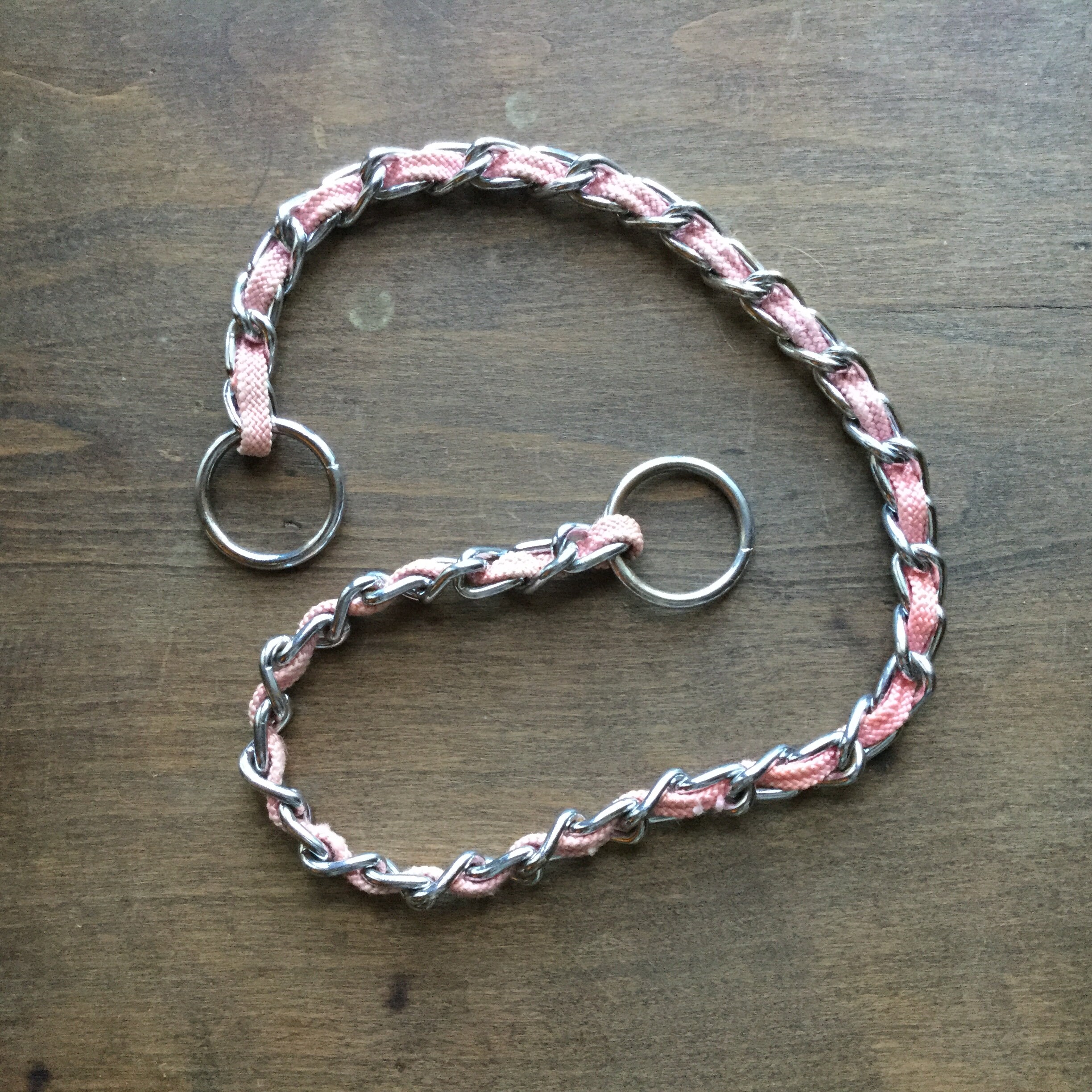 Pink Chain Control Dog Collar 22.5 Etsy