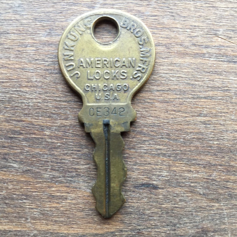 Brass Lock W/ Key American Lock Company Chicago Etsy