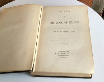 Notes on the Book of Exodus ~ C.H.M. ~ Electrotyped at the Boston