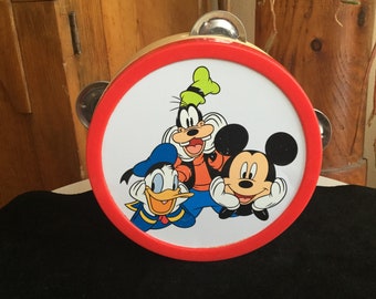 Disney Tambourine ~ Micky, Donald, and Goofy