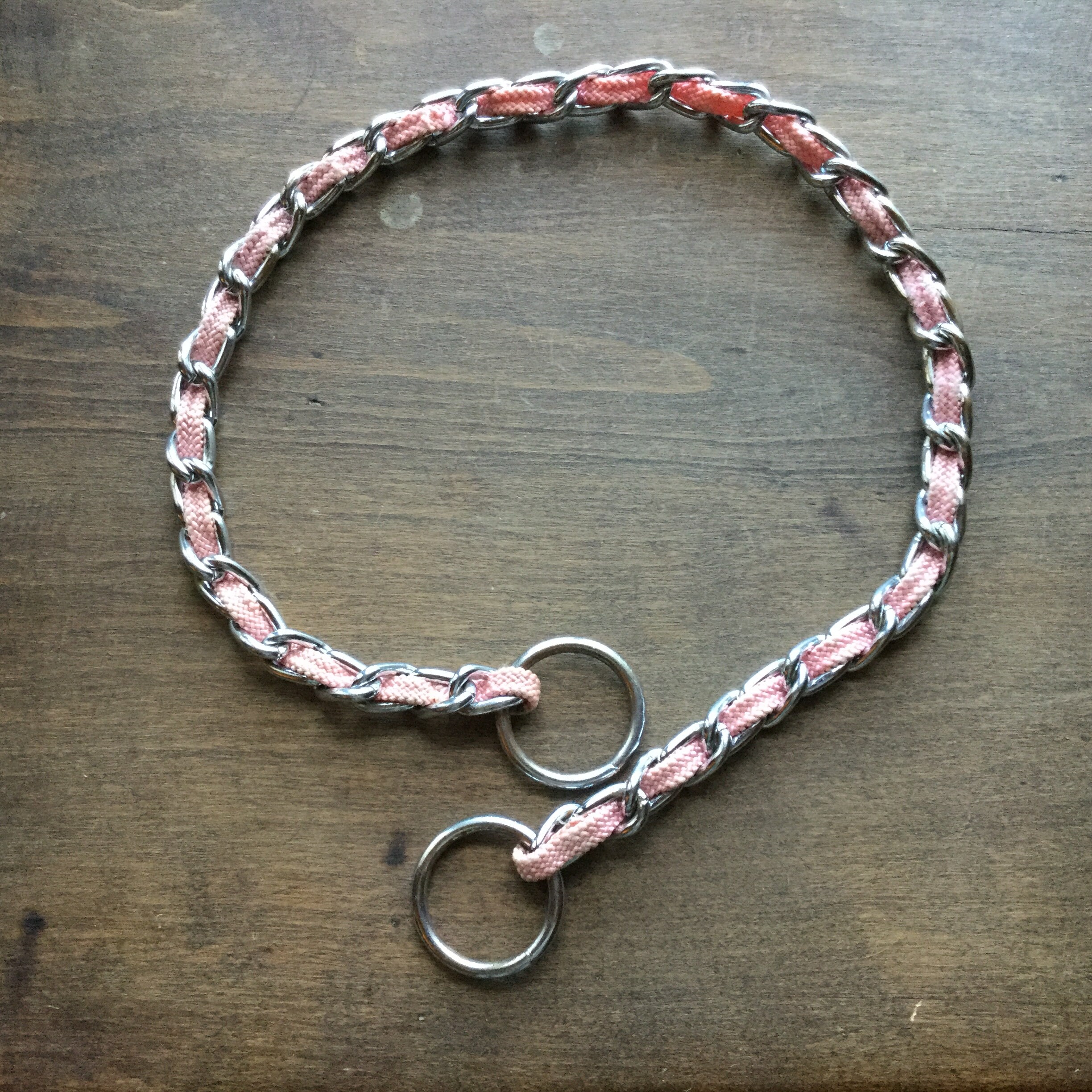 Pink Chain Control Dog Collar 22.5 Etsy