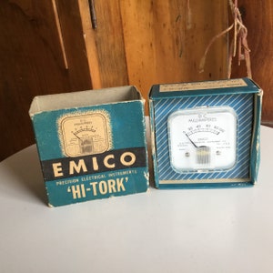 Vintage Emico &#39;Hi-Tork&#39; Volt Meter Panel Meter ~ Catalogue No. 2330