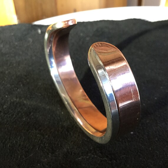 Copper / Silver Bracelet ~ SMALL ~ Signed - image 4