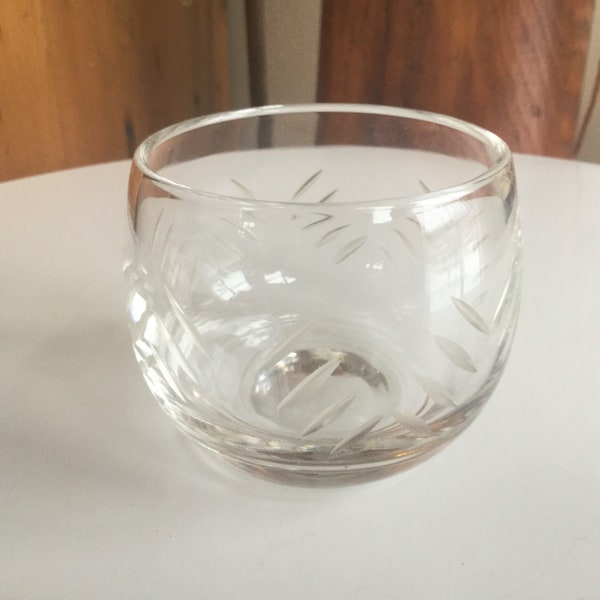 Leaded Cut Crystal Votive with Fresh Candle