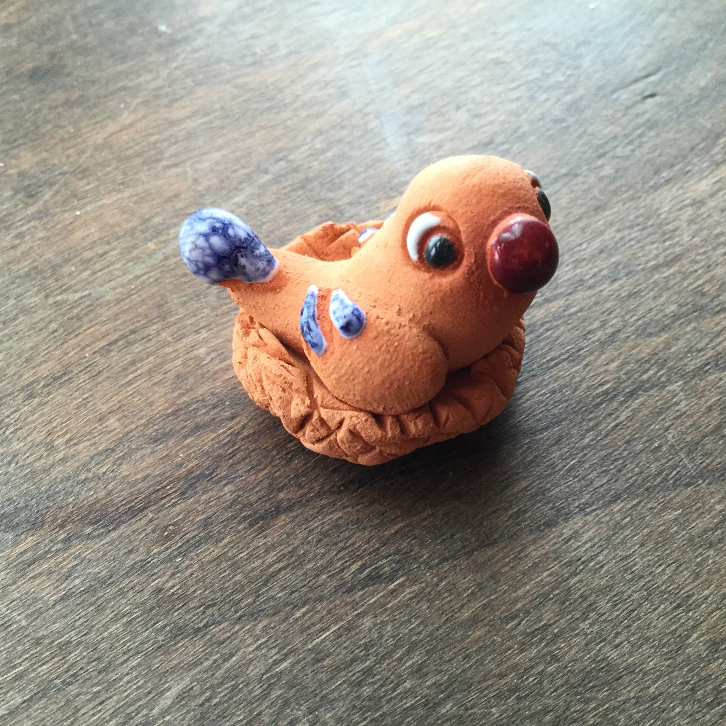 Pequeño pájaro de arcilla de hecho colombiano Etsy