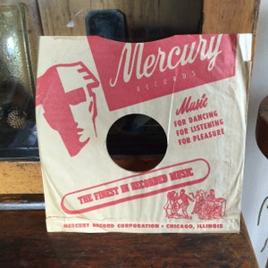 Vintage Mercury Records 78 RPM Sleeve ~ Sleeve ONLY