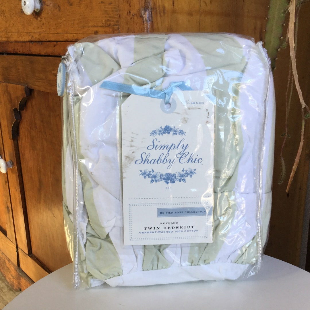 NOS Simply Shabby Chic Twin Dust Ruffle British Rose Collection No. 060
