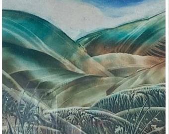 Original Framed Encaustic Artwork “ Misty Moorland “