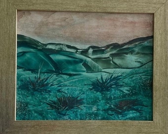 Original Framed Encaustic Artwork “ View to the Sea “