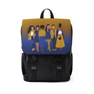 Rhoyal Woman Backpack | Sigma Gamma Rho Sorority Bag | Sigma Accessories | SGRHO Bag| Blue and Gold Gift