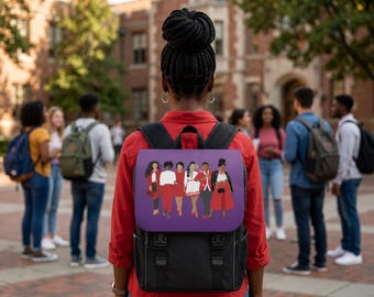 Delta Sigma Theta Backpack | DST 1913 Sorority Bag | Crimson and Cream Travel Tote | Devastating Diva Gift