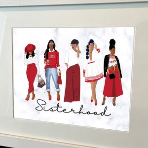 DST Sisterhood Print, Digital Download, Printable, Delta Sigma Theta, ZPHIB MIP Gift, Black Girl Magic, D9S