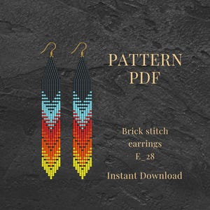 Miyuki Delica Seed Bead Earrings Pattern: Boho Native Inspired (PDF Pattern)