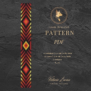 Miyuki Delica Beaded Loom Bracelet Pattern: DIY Seed Bead Tutorial (PDF Pattern)