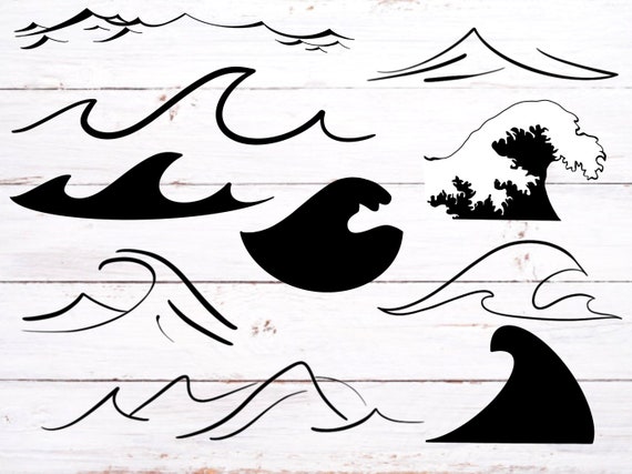 Download Wave Waves Pack Of 10 Svg Great For Cricut Summer Ocean 2020 Etsy