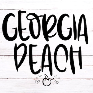 Georgia peach cute svg for Cricut cursive adorable designs printable peachy girly tshirt onesie