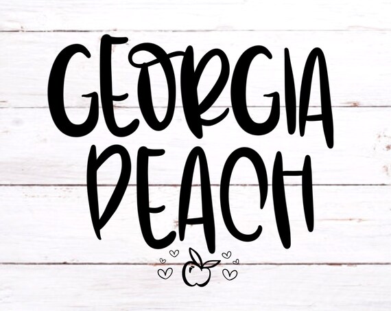 Download Georgia Peach Cute Svg For Cricut Cursive Adorable Designs Etsy