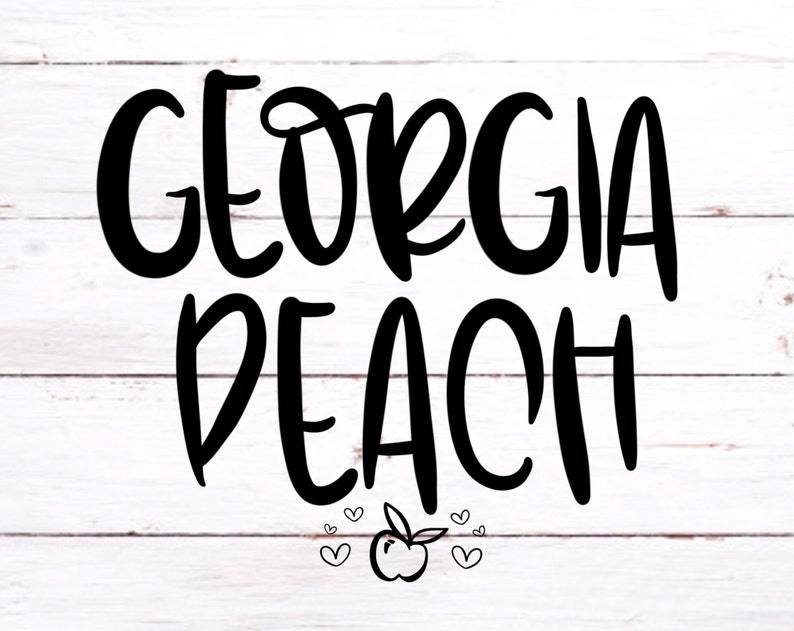 Download Georgia peach cute svg for Cricut cursive adorable designs | Etsy