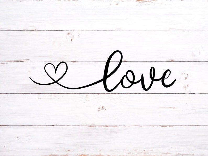 Download Love cursive SVG fro Cricut downloadable cute 4 files for ...