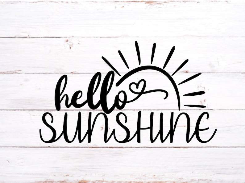 Download Hello sunshine heart summer sun SVG file for Cricut great for | Etsy