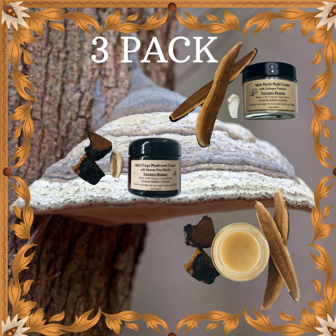 Chaga Ritual Set Organic Wild Mushroom Creams 3-piece Set | Deep Moisture Botanical ...