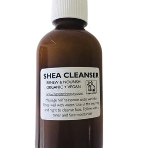 Organic Shea Face Cleanser, Face Wash, Nourishing Face Cleanser For All types of skins, Vegan - RENEW