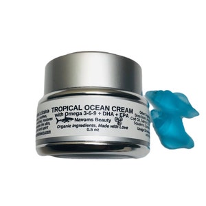 Organic Tropical Ocean Cream | Moisturizing Balm with Wild-Caught Fish Oils & Citrus Oils | For Dry and Sensitive Skin