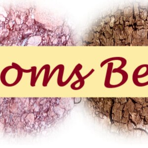 May include: A close-up of four different textures: green, pink, brown, and blue. The text "Navoms Beauty" is displayed in a banner across the middle of the image.