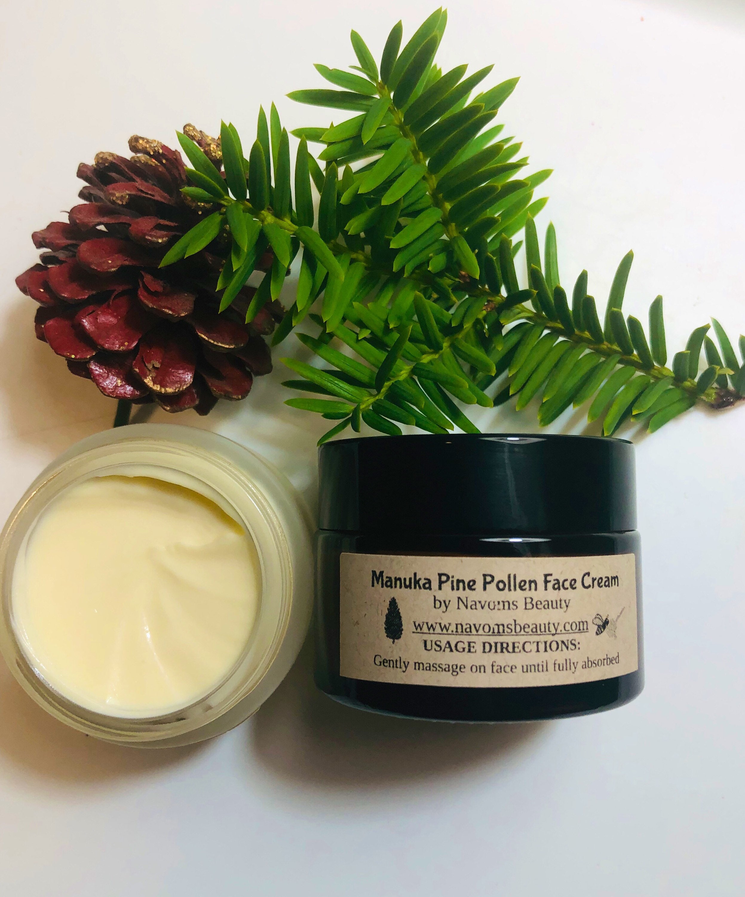 Organic Pine Pollen Face Cream With Manuka Honey Regenerative