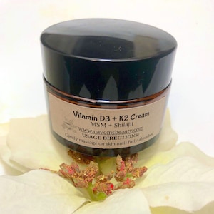Navoms Organic D3 + K2 Sunshine Body Cream | Hydrating Jasmine Moisturizer | For All Skin Types