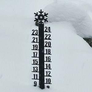 Snowflake Metal Snow Ruler/Snow Gauge | Snow Tracker | Snow Stick