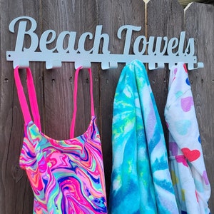 Beach Towels Hooks | Metal Towel/Swimsuit Hanger | Outdoor Rack