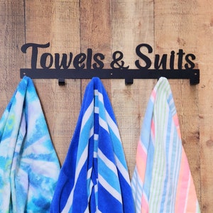 TOWELS & SUITS Pool Towel Hooks | Swimsuit Hanger/Rack