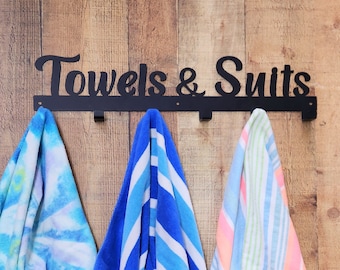 TOWELS & SUITS Pool Towel Hooks | Swimsuit Hanger/Rack
