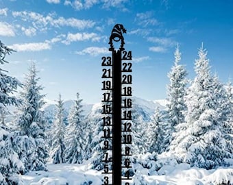 Gnome Metal Snow Ruler/Snow Gauge | Snow Tracker | Snow Stick