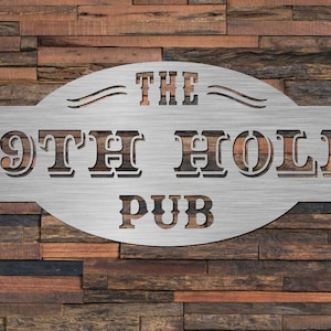 The 19th Hole Pub Metal Sign | Pub/Bar Sign | Can be Personalized!