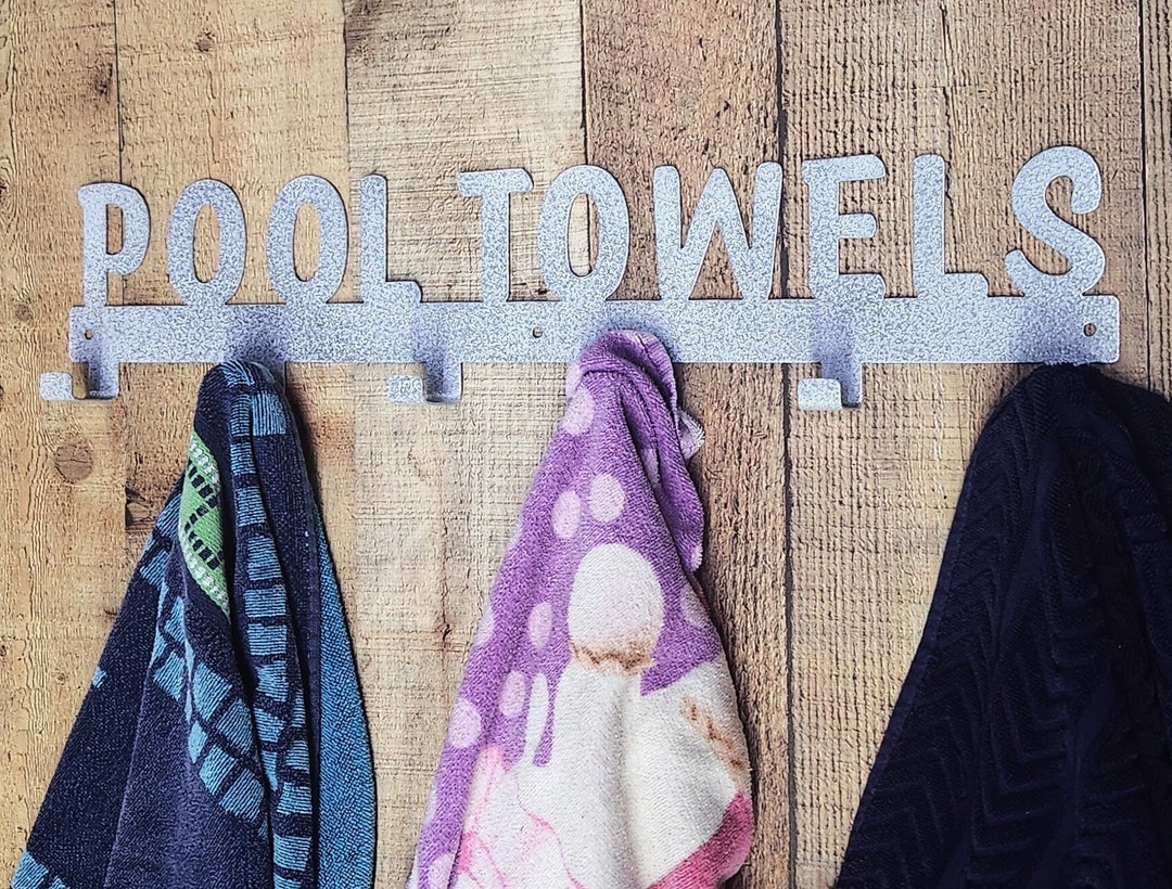 Pool Towel Hooks Metal Towel/swimsuit Hanger Outdoor Rack Etsy